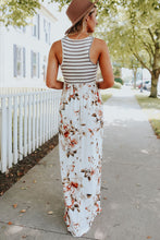 Load image into Gallery viewer, Ashley-Boho Stripes &amp; Floral Print Floor Length Maxi