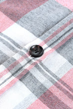 Load image into Gallery viewer, Pink Long Sleeve Collared Button Up Flannel