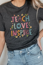 Load image into Gallery viewer, Teach Love Inspire Floral School Graphic Tee