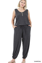 Load image into Gallery viewer, Plus Sleeveless Jogger Jumpsuit