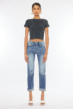 Load image into Gallery viewer, High Rise Cuffed Slim Straight Jeans