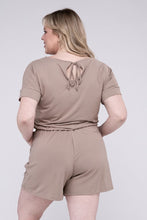 Load image into Gallery viewer, Plus Brushed DTY Romper with Pockets