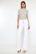 Load image into Gallery viewer, High Rise White Flare Jeans