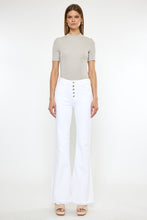 Load image into Gallery viewer, High Rise White Flare Jeans