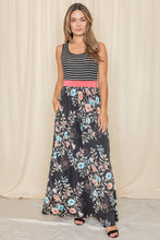 Load image into Gallery viewer, Cam-Sleeveless Floral Band Maxi Dress