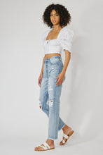 Load image into Gallery viewer, High Rise Slim Straight Jeans