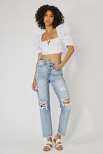 Load image into Gallery viewer, High Rise Slim Straight Jeans