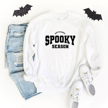 Load image into Gallery viewer, Varsity Spooky Season Graphic Sweatshirt