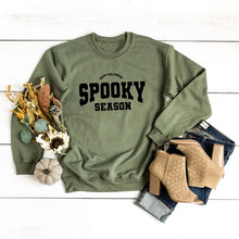 Load image into Gallery viewer, Varsity Spooky Season Graphic Sweatshirt