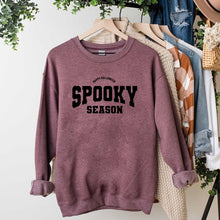 Load image into Gallery viewer, Varsity Spooky Season Graphic Sweatshirt