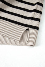 Load image into Gallery viewer, Apricot Stripe Boxy Knitted Round Neck Sweater Tank