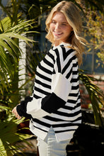 Load image into Gallery viewer, Striped Casual Drop Shoulder Pullover Sweatshirt