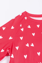 Load image into Gallery viewer, Fiery Red Valentines Heart Print Pants Set