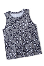 Load image into Gallery viewer, Cheetah Print Sleeveless Crew Neck Tank Top