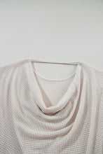 Load image into Gallery viewer, Apricot Draped Open Back Textured Tee