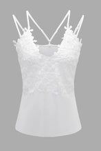 Load image into Gallery viewer, Casual Lace Overlay Strappy Hollow Out Camisole Top