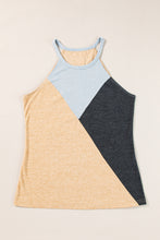 Load image into Gallery viewer, Light French Beige Geometric Color Block Sleeveless Top