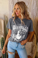 Load image into Gallery viewer, NASHVILLE COUNTRY MUSIC Graphic Round Neck Tee Shirt