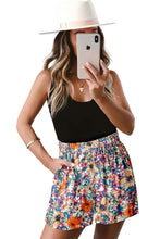 Load image into Gallery viewer, Multicolor Casual Floral Print Wide Leg Shorts