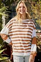 Load image into Gallery viewer, Striped Casual Drop Shoulder Pullover Sweatshirt