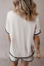 Load image into Gallery viewer, Apricot Contrast Trim Tee and Shorts Set