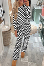 Load image into Gallery viewer, Lilly Black Checkered Lounge Set