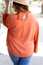 Load image into Gallery viewer, Emily Orange Swiss Dot Blouse