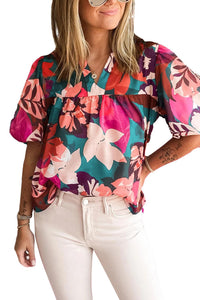 Erica Print Puff Sleeve Blouse