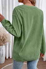 Load image into Gallery viewer, Grass Green St Patricks Corded Distressed Clover Graphic Sweatshirt