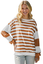 Load image into Gallery viewer, Striped Casual Drop Shoulder Pullover Sweatshirt