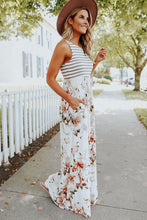 Load image into Gallery viewer, Ashley-Boho Stripes &amp; Floral Print Floor Length Maxi