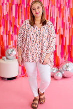 Load image into Gallery viewer, Elegant Polka Dots 3/4 Dolman Sleeve Plus Size Blouse