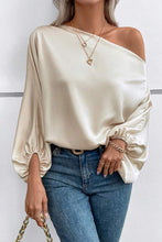 Load image into Gallery viewer, April Asymmetrical Satin Blouse