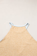 Load image into Gallery viewer, Light French Beige Geometric Color Block Sleeveless Top