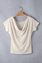 Load image into Gallery viewer, Apricot Draped Open Back Textured Tee