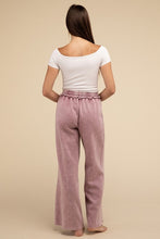 Load image into Gallery viewer, Acid Wash Fleece Palazzo Sweatpants with Pockets