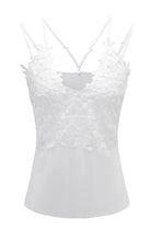 Load image into Gallery viewer, Casual Lace Overlay Strappy Hollow Out Camisole Top