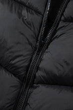 Load image into Gallery viewer, Black Sleek Quilted Puffer Hooded Vest Coat