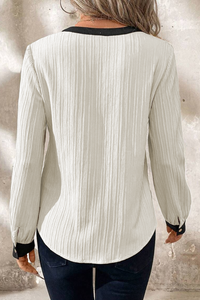 Alaya White Textured Blouse