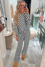 Load image into Gallery viewer, Lilly Black Checkered Lounge Set