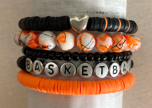 Kids Love Basketball Bracelet Set