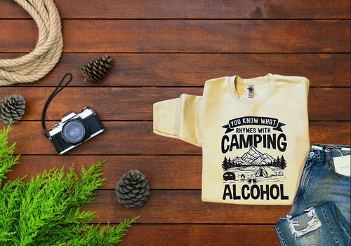 Camping and Alcohol Crewneck