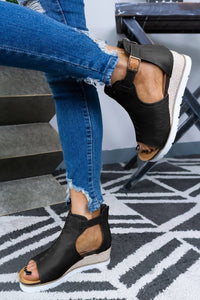 Buckle Strap Platform Sandals