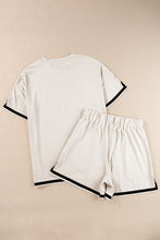 Load image into Gallery viewer, Apricot Contrast Trim Tee and Shorts Set