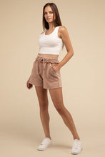 Load image into Gallery viewer, Acid Wash Fleece Drawstring Shorts with Pockets - Honeyed Steele Boutique