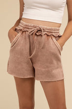 Load image into Gallery viewer, Acid Wash Fleece Drawstring Shorts with Pockets - Honeyed Steele Boutique