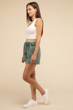 Load image into Gallery viewer, Acid Wash Fleece Drawstring Shorts with Pockets - Honeyed Steele Boutique