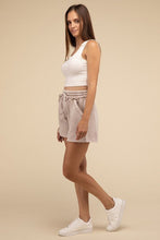 Load image into Gallery viewer, Acid Wash Fleece Drawstring Shorts with Pockets - Honeyed Steele Boutique