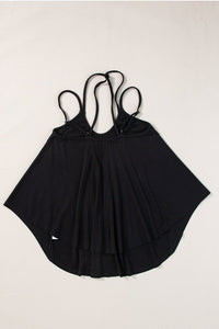 Addyson - Black Double Straps Tank Top - Honeyed Steele Boutique