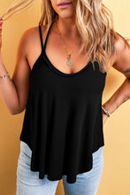 Load image into Gallery viewer, Addyson - Black Double Straps Tank Top - Honeyed Steele Boutique